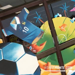 Idée déco vitrine été Euro football 2026 idée décoration restaurant ambiance stade et fann zoon