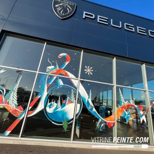 Décorations noel format XXL pour vitrines de magasins