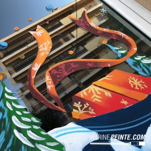 Artiste peinture sur vitrine & décoration de Noël 2026 pour centres commerciaux