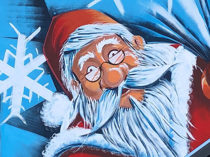 Manosque.hyperU.decoartion.vitrine.centre.commercial.pere.noel.geant.idee.deco.devanture.magasin