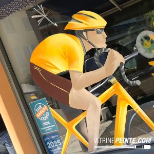 Mythique décoration du Tour de France / 100% peinture sur vitre