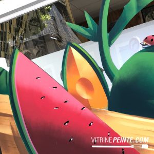 idees-de-decoration-de-motif-de-pasteque-melon-peinture-vitrine-preintemps