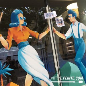 Idée Déco vitrine magasin peinture sur vitre et fete de la musique Provence
