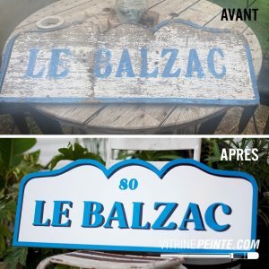 tarif, devis, prix, entreprise Restauration Lettrage peinture sur BOIS, enseigne artisanale pour devantures de magasins et façades d'antan.