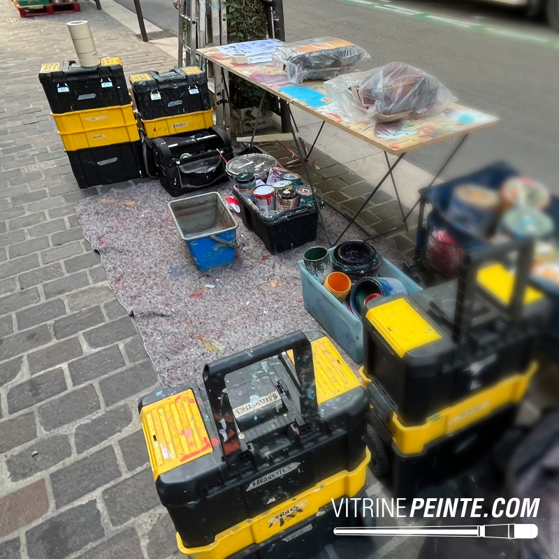 kit décoration : Peinture sur vitre a Nice, marseille et PARIS : des artistes peintre spécialisés dans la vitrine peinte à la main