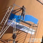 logo peinture et Marquage lettrage XXL sur bĂątiment