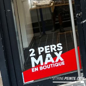 tarif sticker déstockage peinture pour vitrine magasin